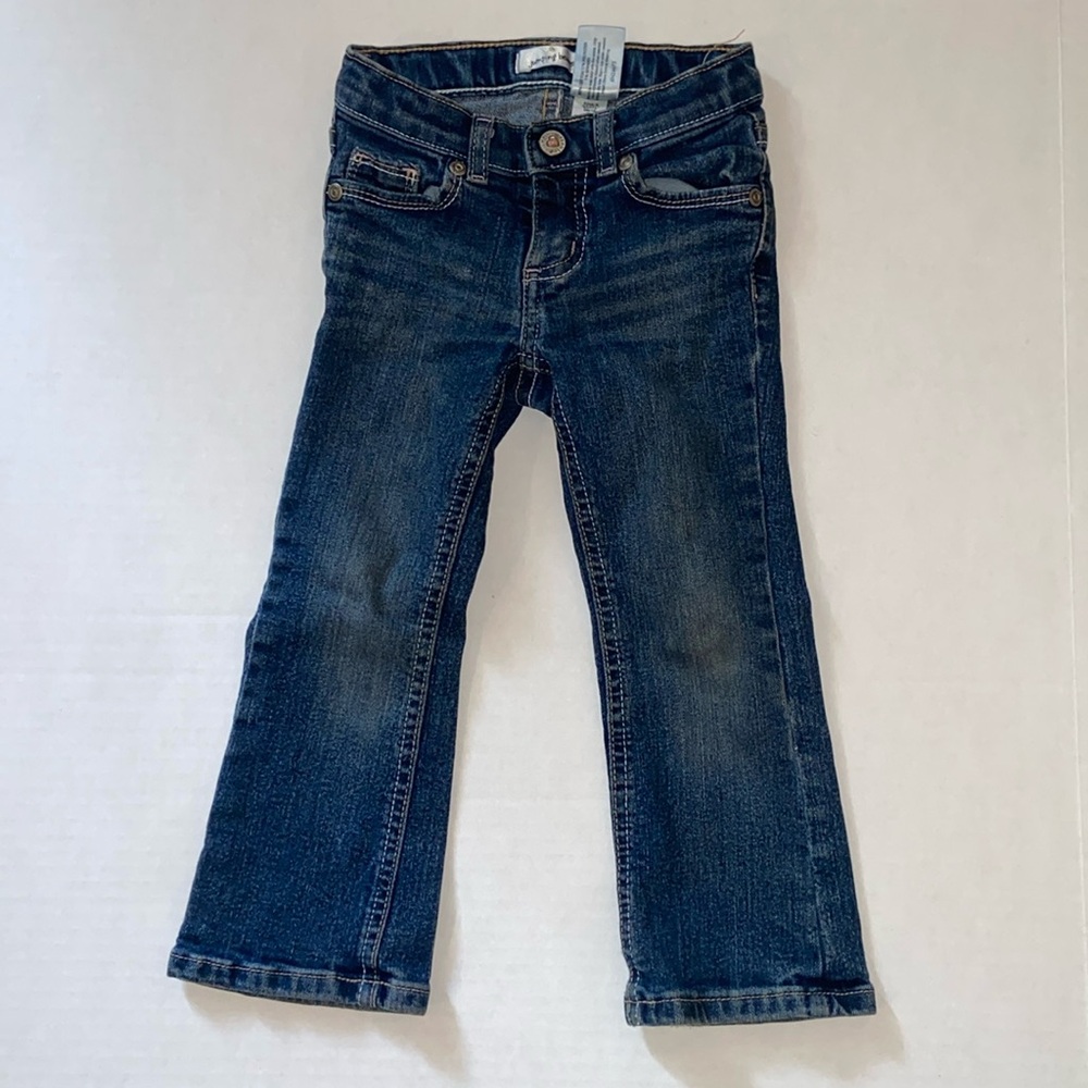 Stylish Blue Kids Jeans Bootcut Toddler Girl size 3T